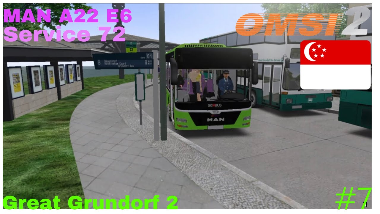 OMSI 2 | Great Grundorf 2 | Route 72 | MAN A22 Euro 6 (SBS Transit Repaint)