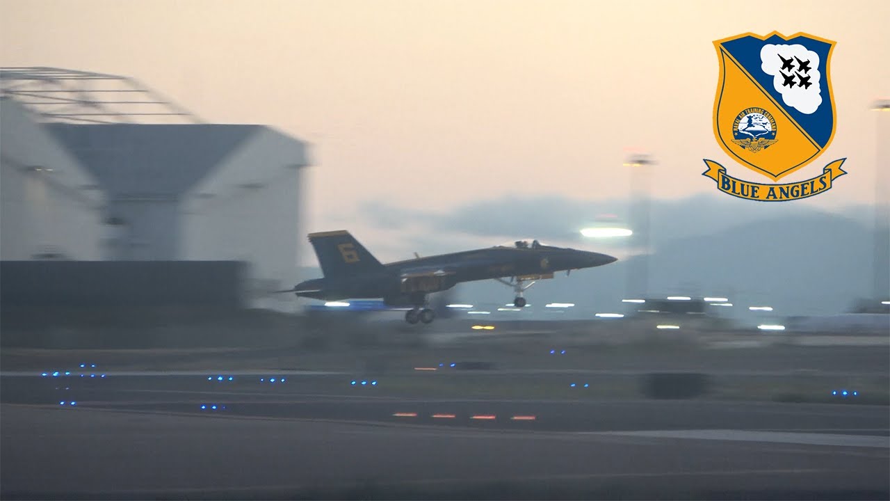 2022 U.S. Navy Blue Angels Arrive at Oakland for Fleet Week 2022