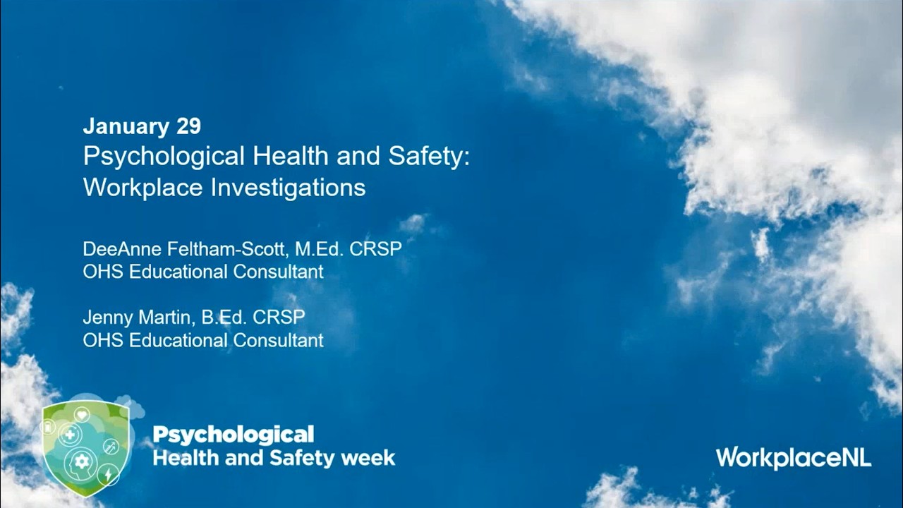 Psychological Health and Safety Week 2026: Workplace Investigations