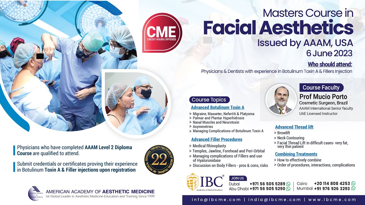 Masters in Facial Aesthetics 6 June 2023 | IBC Medical Services