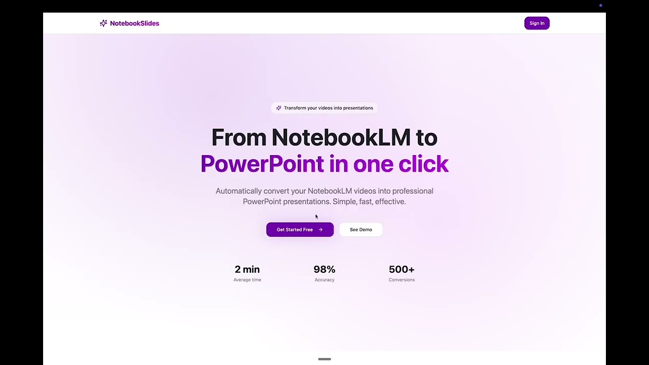 How to convert a NotebookLM video overview into powerpoint slides?