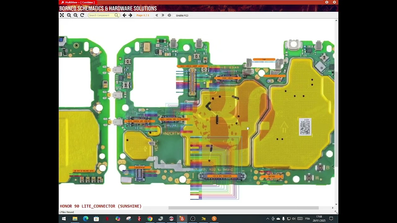 HUAWEI HONOR 90 LITE  LCD DIODE READING - borneoschematic