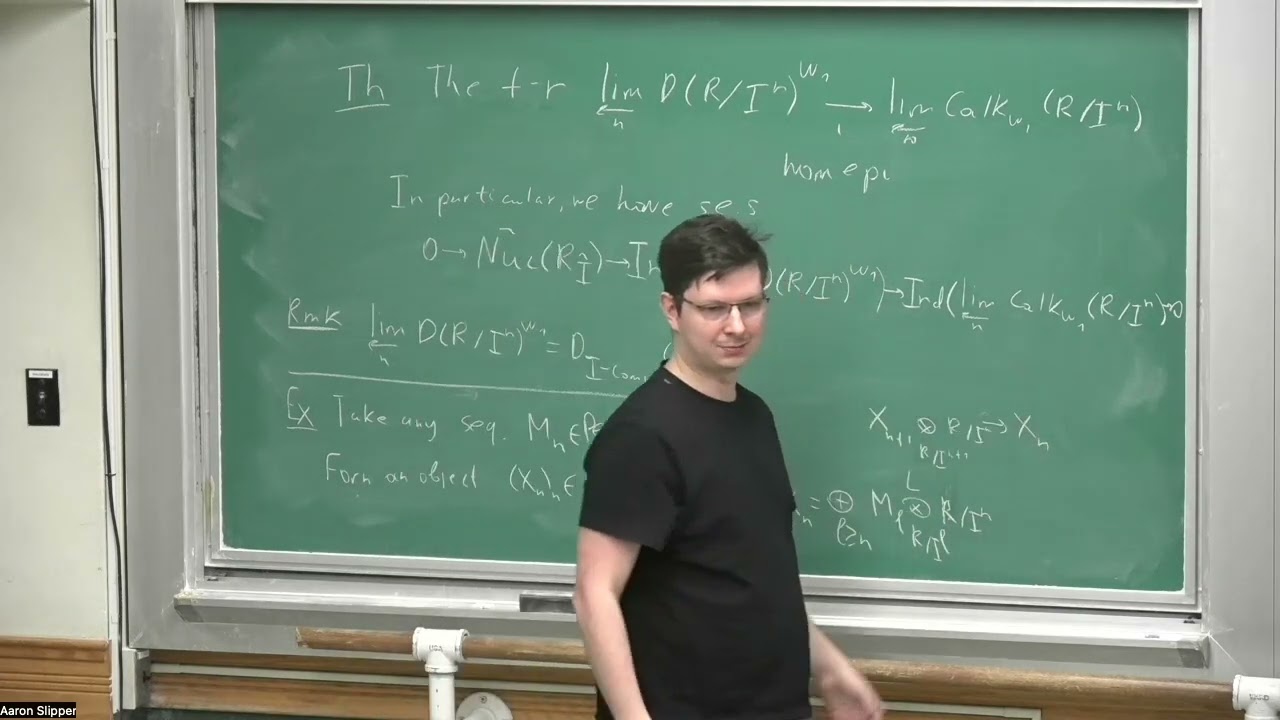 Alexander Efimov: Commutation of K-theory with certain inverse limits (cont).