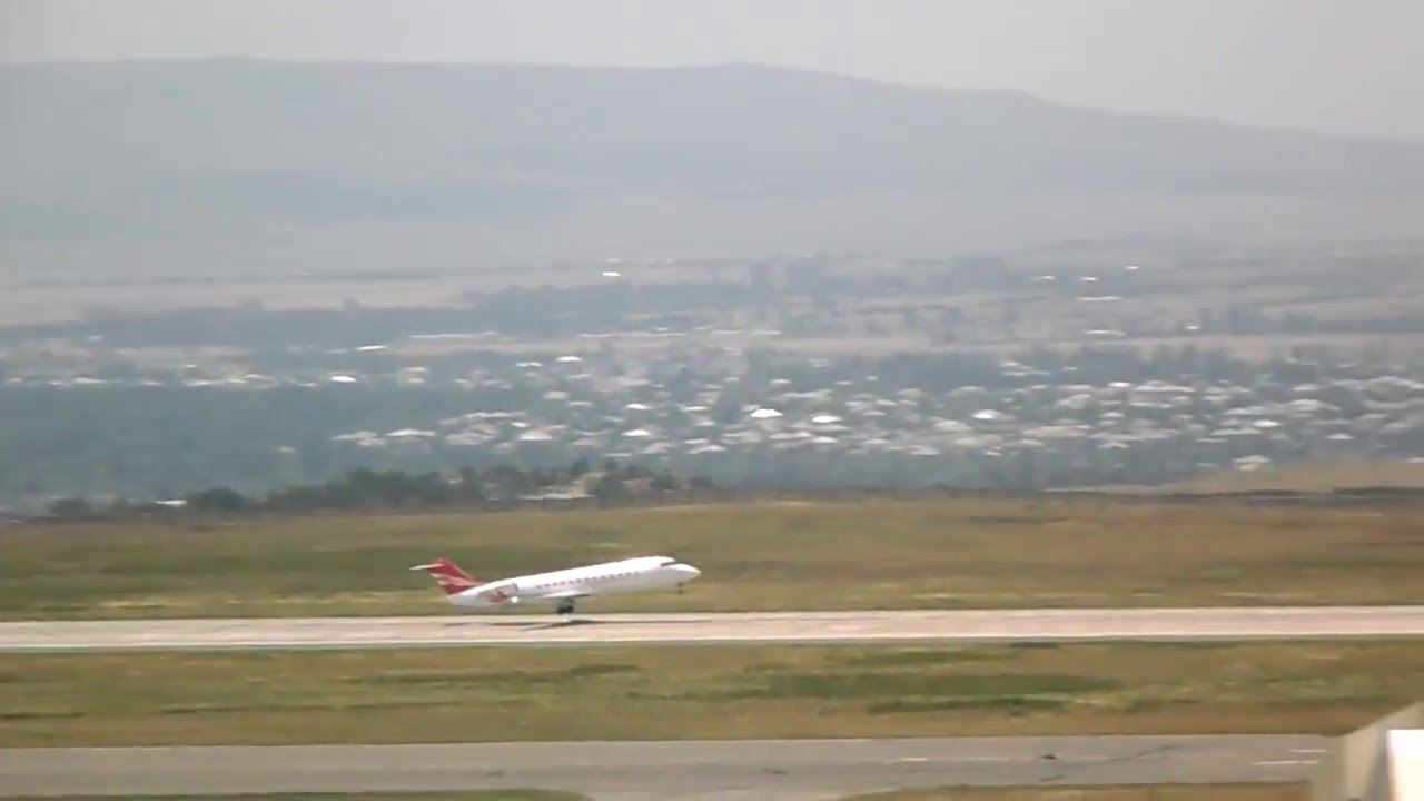 Airzena Georgian Airways CRJ2 Departure from Tbilisi Airport