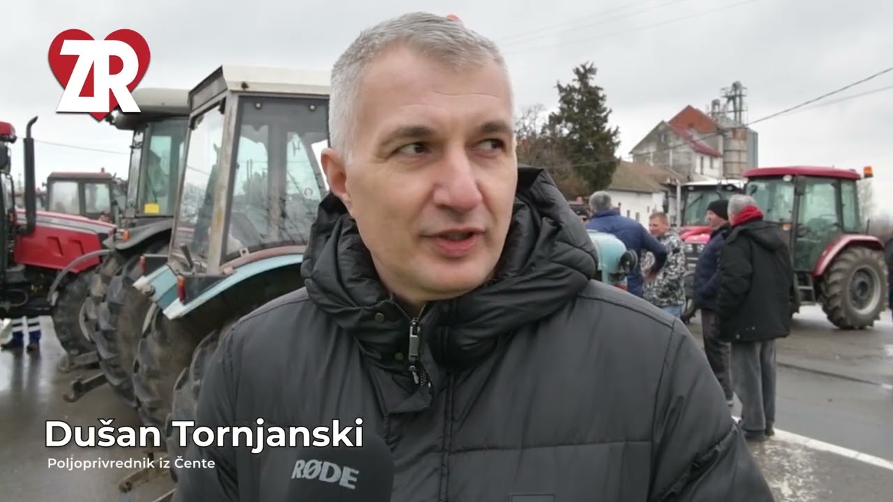 Protest poljoprivrednika u Čenti, 24. februar 2026.