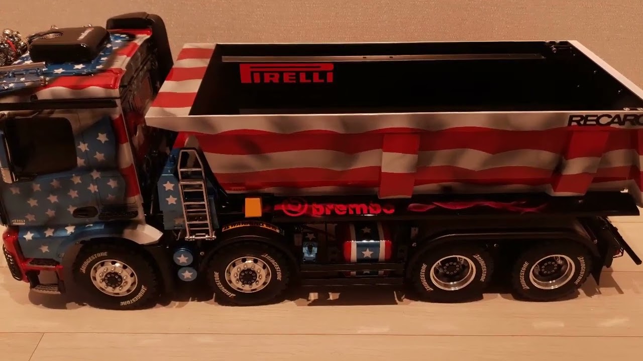 TAMIYA AROCS 4151 8X4 TIPPER TRUCK . Custom paint