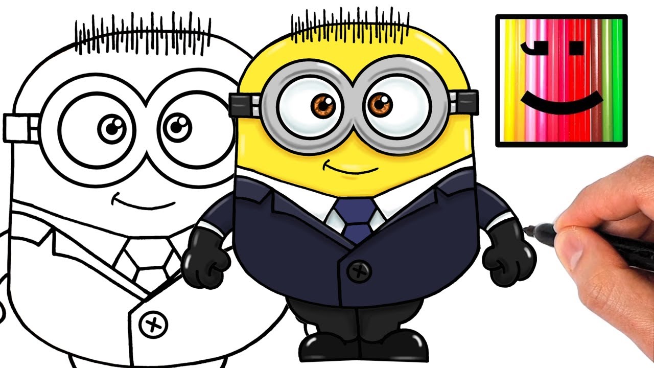 Comment Dessiner un MINION  Agent  l Moi Moche Et Méchant 4