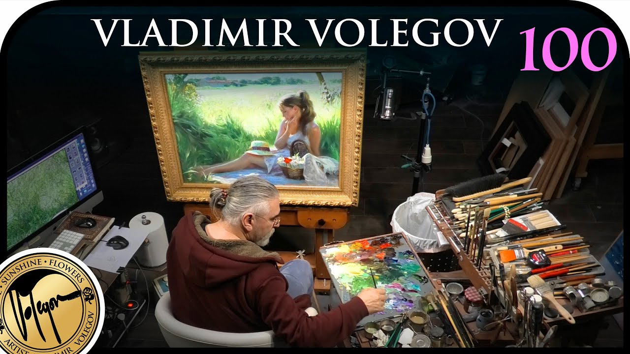 100. Painting of The perfect afternoon in oil on canvas by Volegov