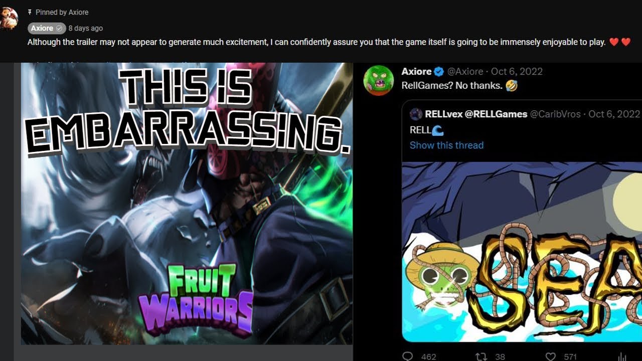 This is EMBARRASSING Axiore.