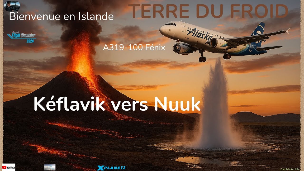 A319-100 Fénix, Terre du froid , Kéflavik vers NUUK ,