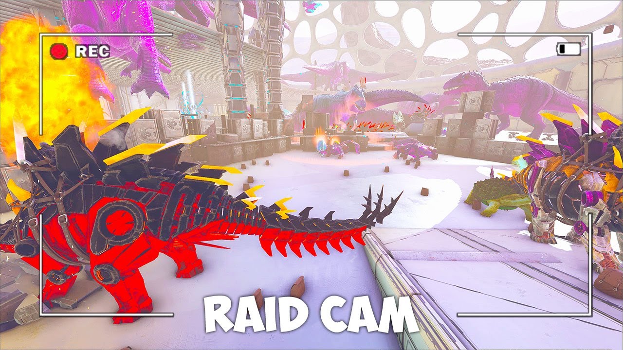 Ark Raid Cam - What It Looks Like When Alpha Tribes Raid Each Other!