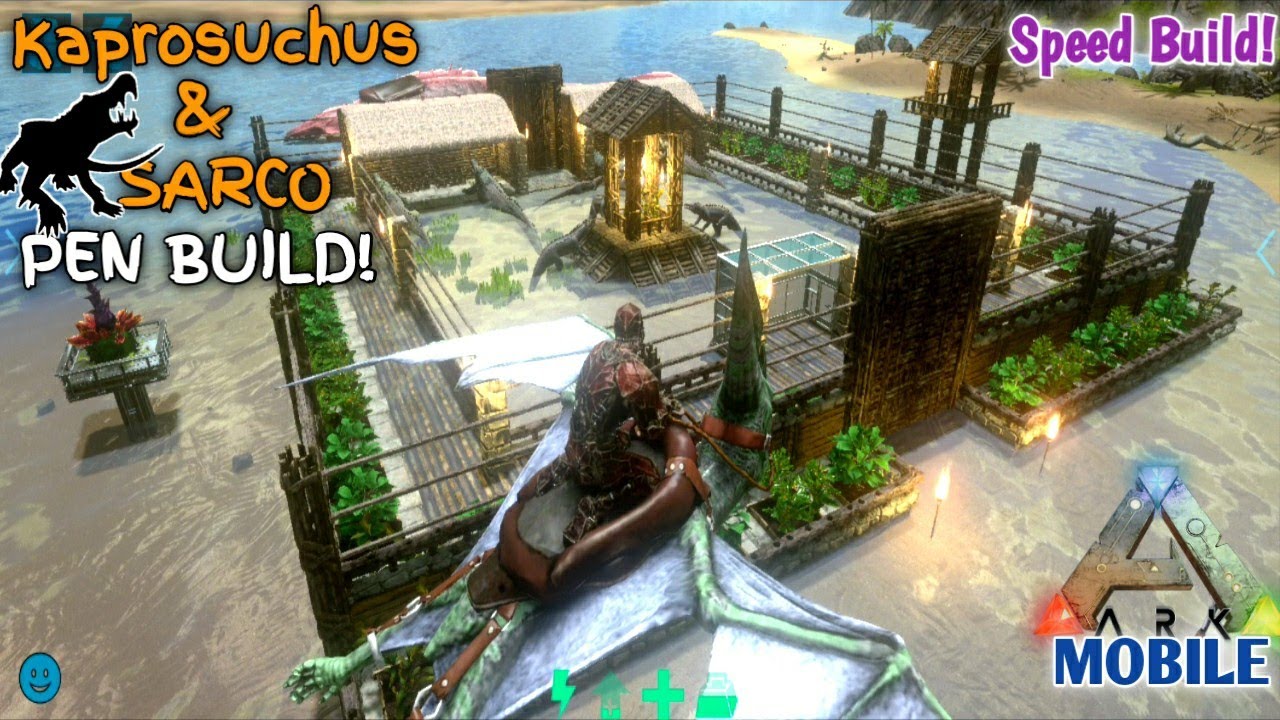 Ark Mobile Kaprosuchus & Sarco Pen Build | Ark Mobile Dino Pen