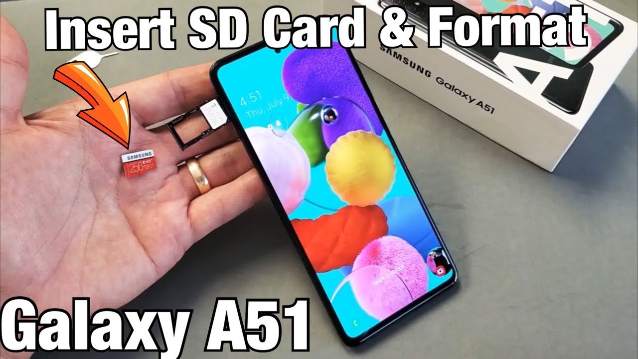 Galaxy A51: как правильно вставить SD-карту и отформатировать