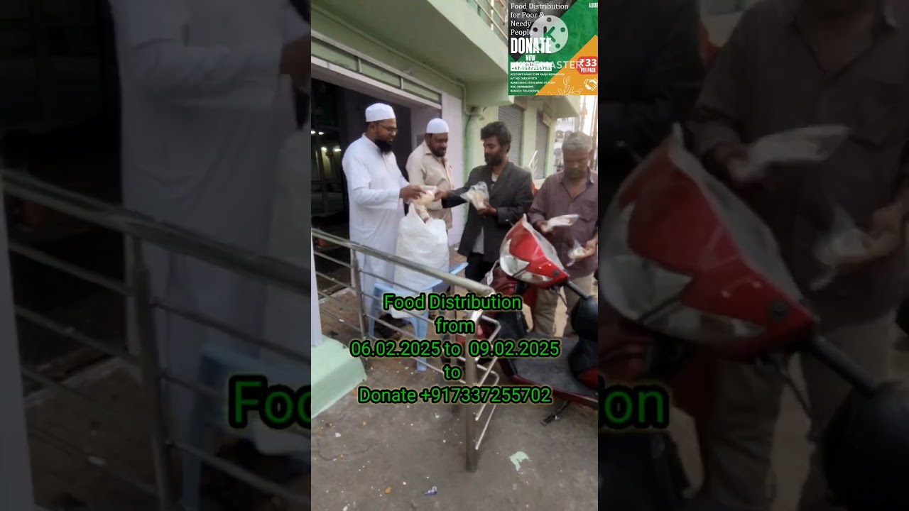 FREE FOOD PACKETS DISTRIBUTION  to the needy  and homeless people. per pack Rs 33 cont +917337255702