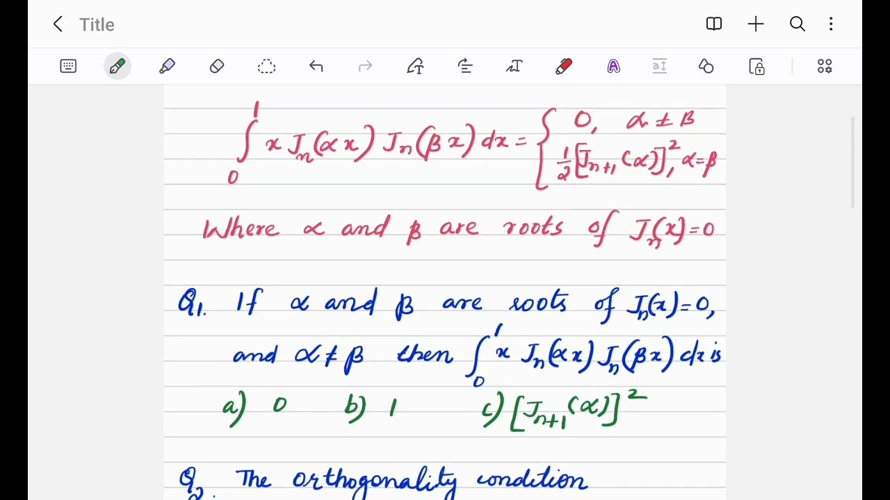 HSSTPhysics-Practice MCQ- Orthogonality of bsssel function