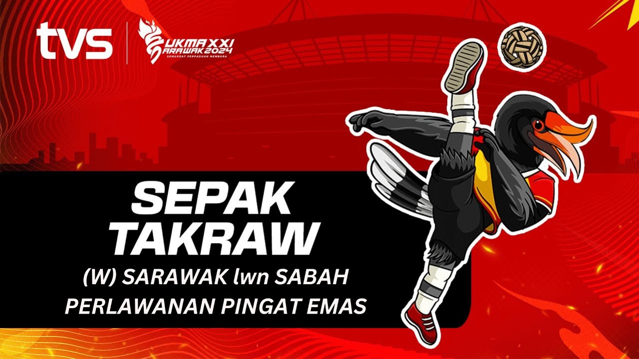 Sepak Takraw (W) Sarawak lwn Sabah Perlawanan Pingat Emas | SUKMA Sarawak 2024