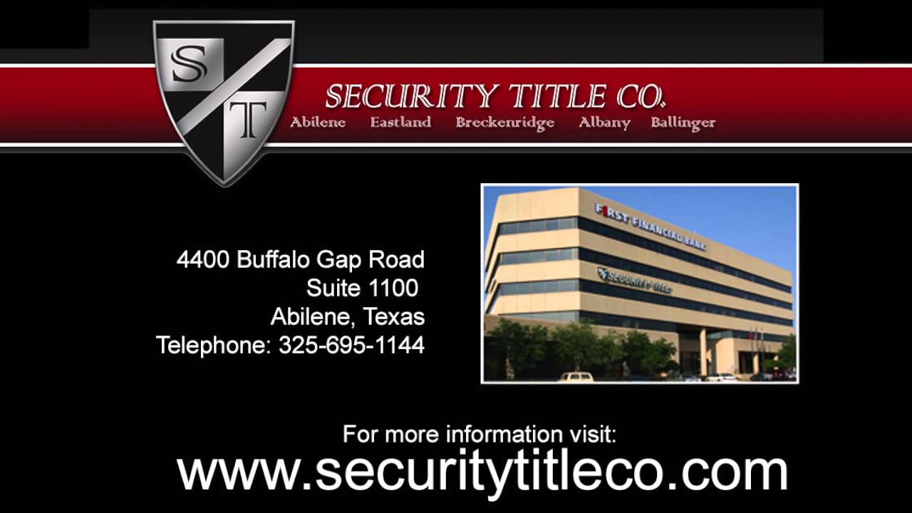 SECURITY TITLE ABILENE TX