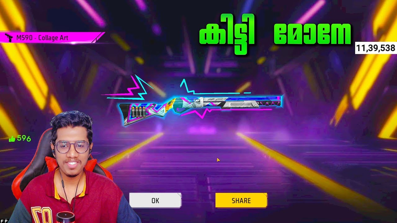 One Spin മാത്രം 😱 M590 Gun Skin | New Step Up Event - Freefire Malayalam #akshayakz 