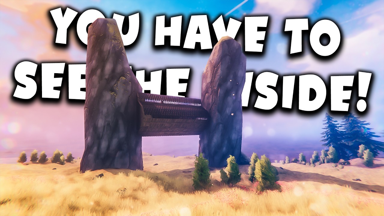 Base Hanging Between Two Vertical Rocks! | Valheim
