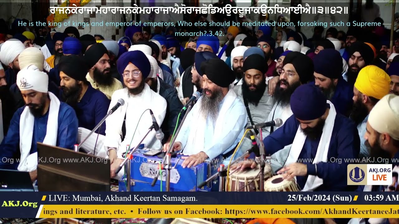 054 Mumbai 24Feb2024 SatEve Rainsabai Keertan Bhai Jagpal Singh Jee Kanpur