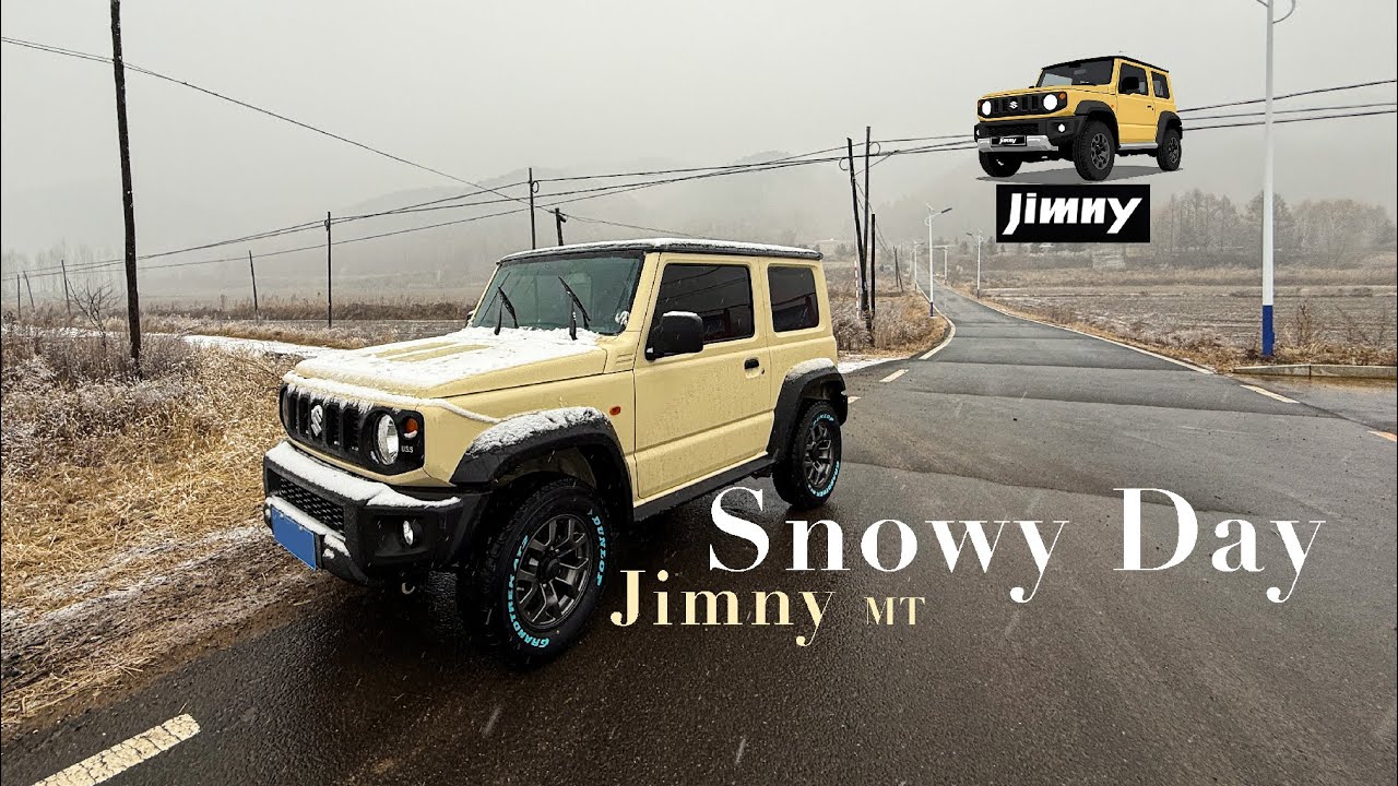POV Driving Jimny on a Snowy Day | asmr white noise