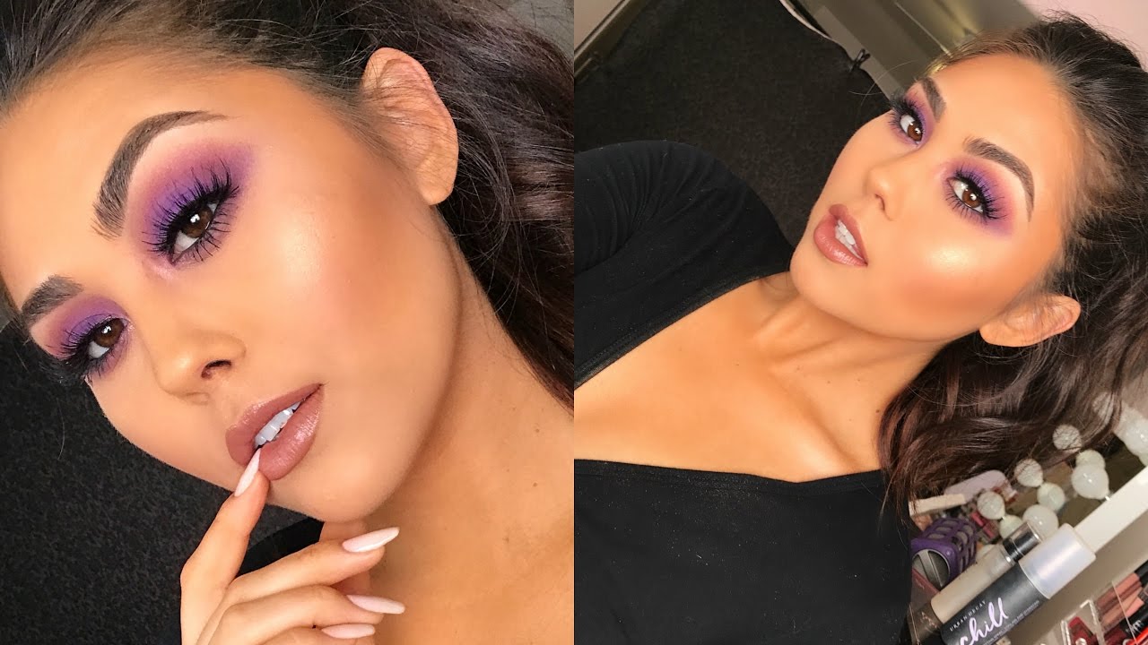 Purple Smokey Eye Makeup Tutorial | Roxette Arisa