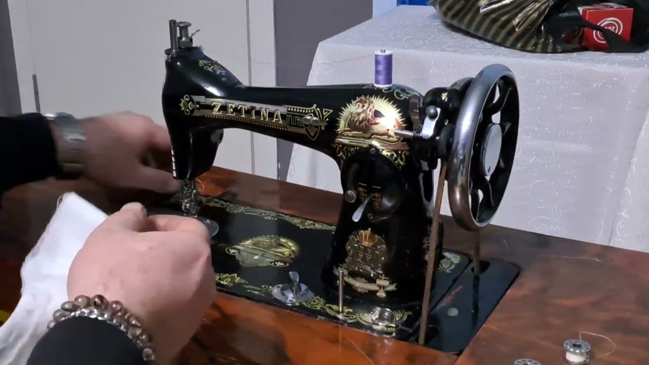 Zetina Ayak basmalı manuel masalı dikiş makinesi (video code 29122022003)