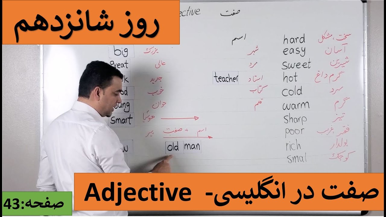 Learn English-Farsi Day 16 | صفت در انگلیسی - آموزش انگلیسی- روز شانزدهم