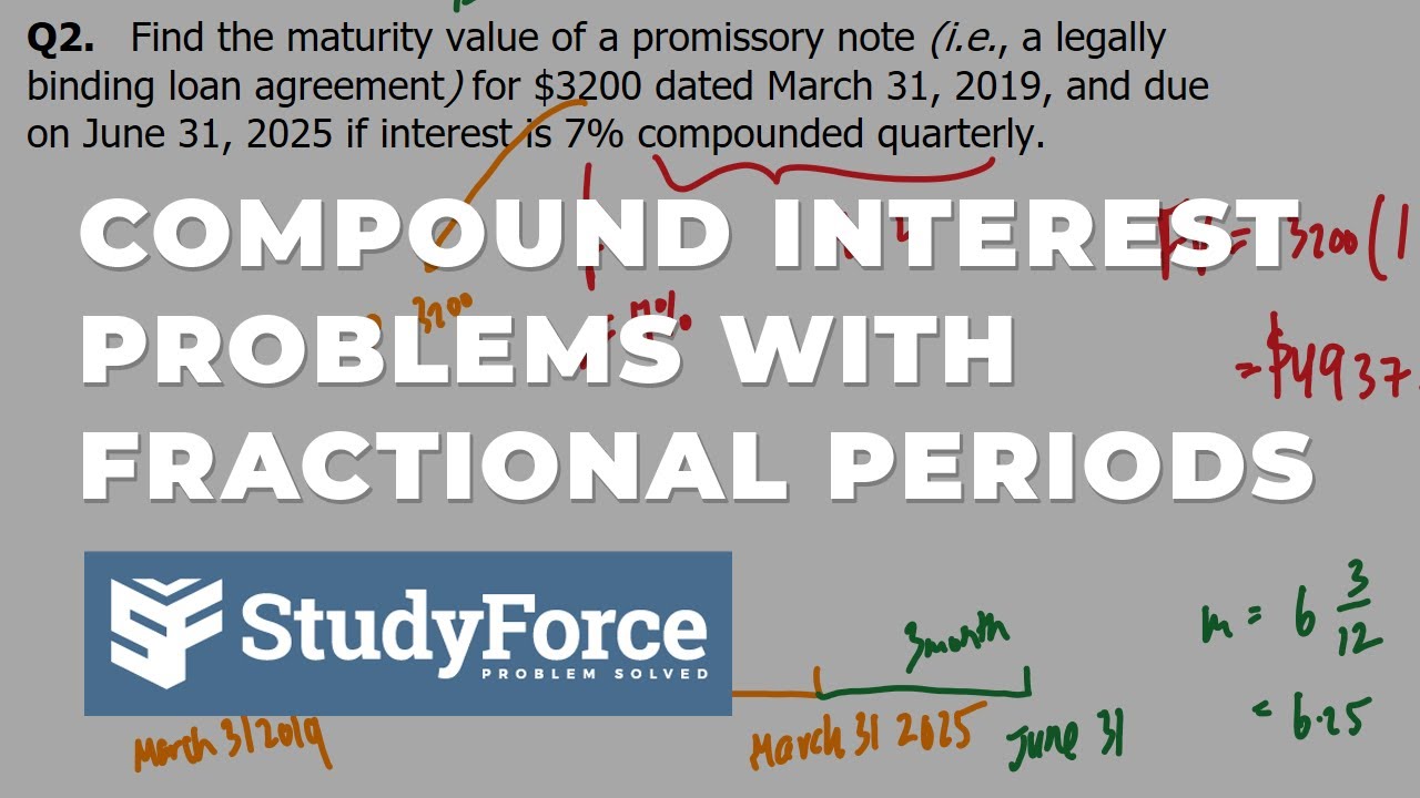 Compound Interest with Fractional Periods: Application Problems