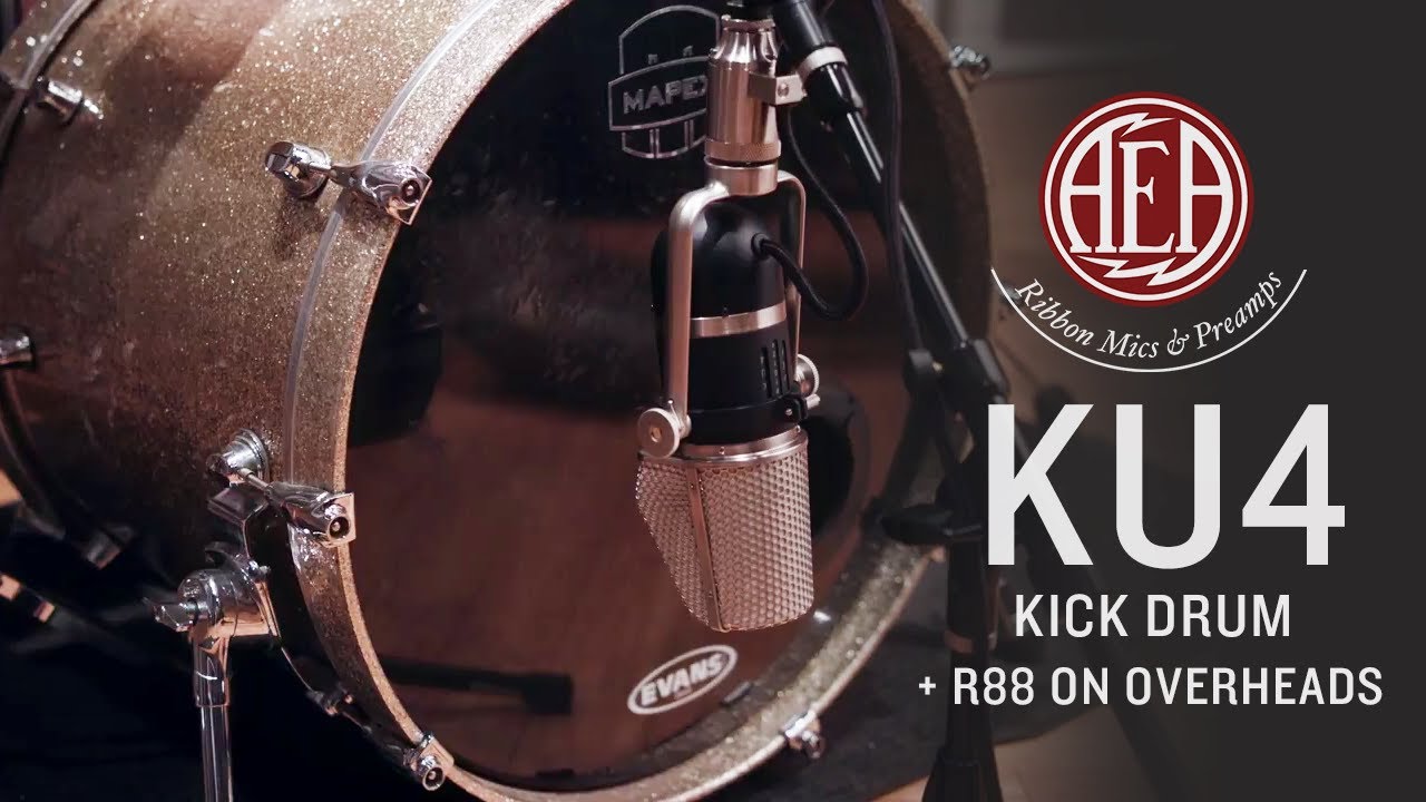 AEA KU4 Kick Drum + R88 Overheads - Listening Library