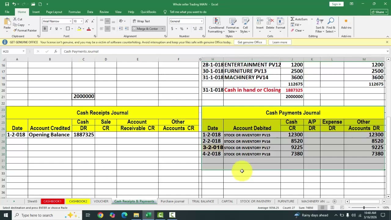 Whole seller & Trading Company Accountant work lesson 2.