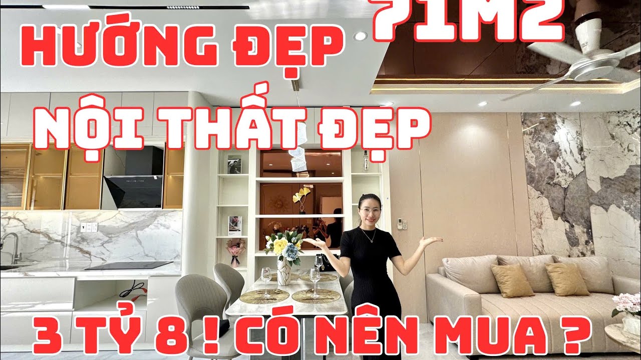 CĂN HỘ 71m2 HƯỚNG VIEW ĐẸP THOÁNG GIÁ DƯỚI 4 TỎI VỚI CHIẾC NỘI THẤT SIÊU ẤN TƯỢNG