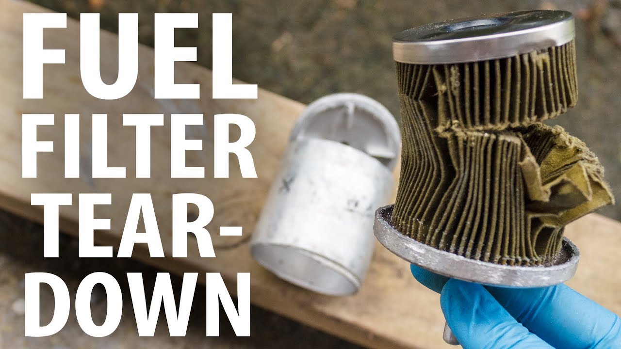 Dissecting the old fuel filter