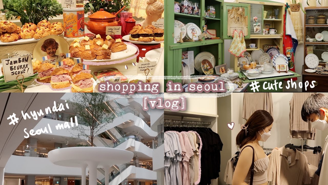 🛍 [seoul vlog] huge shopping malls, cafe hopping, han river | ft. Beara Beara 🧺🌼