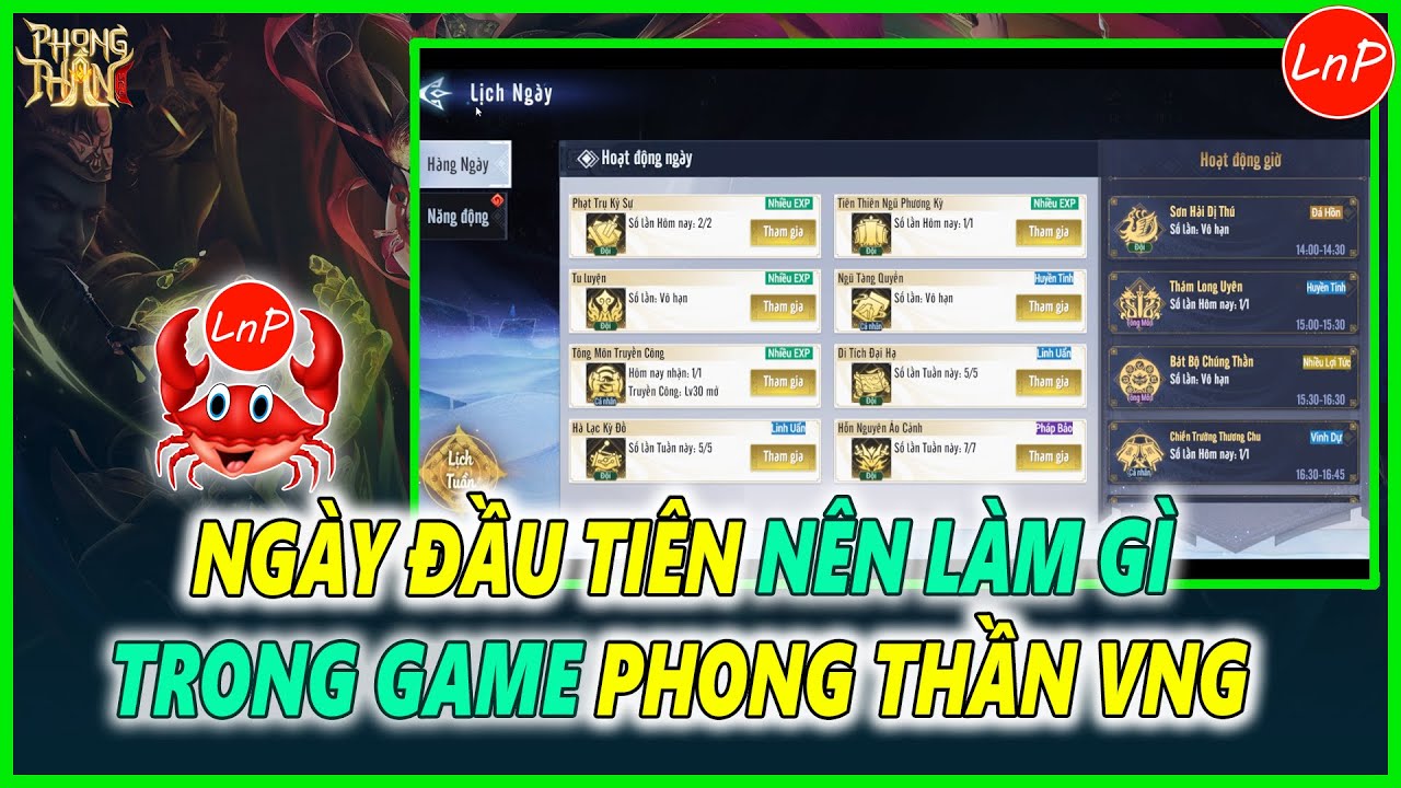 PHONG THẦN VNG - NG&Agrave;Y ĐẦU TI&Ecirc;N N&Ecirc;N L&Agrave;M G&Igrave; TRONG GAME PHONG THẦN VNG