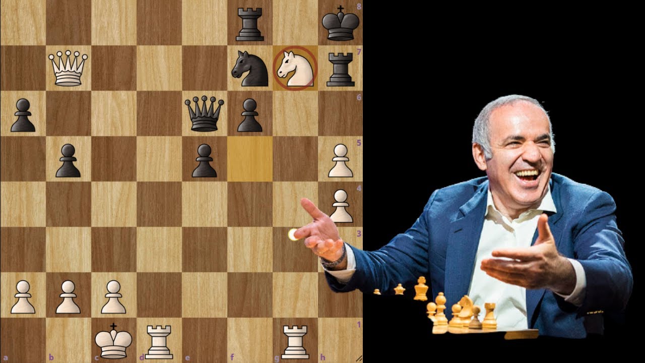Kasparov won with Brilliant Knight Sacrifice Kasparov vs Panchenko