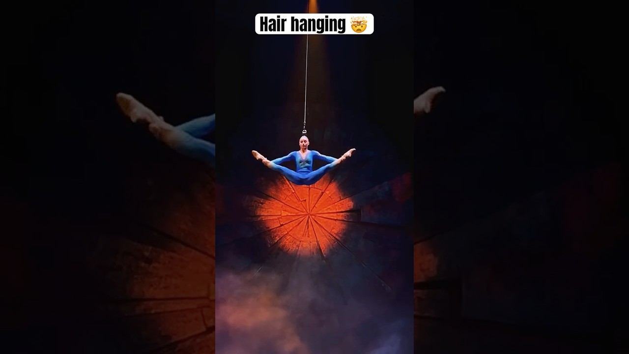 MIND BLOW Aerial Hair Hang Performance 🤯 #cirqueart #cirquedusoleil #luzia