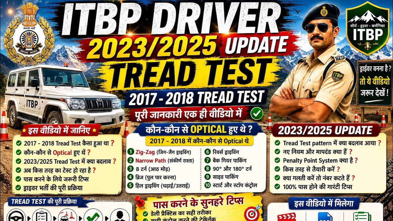 ITBP Driver Exam 2026 | EXAM DATE Update #itbpdriver #itbp #itbprecruitment