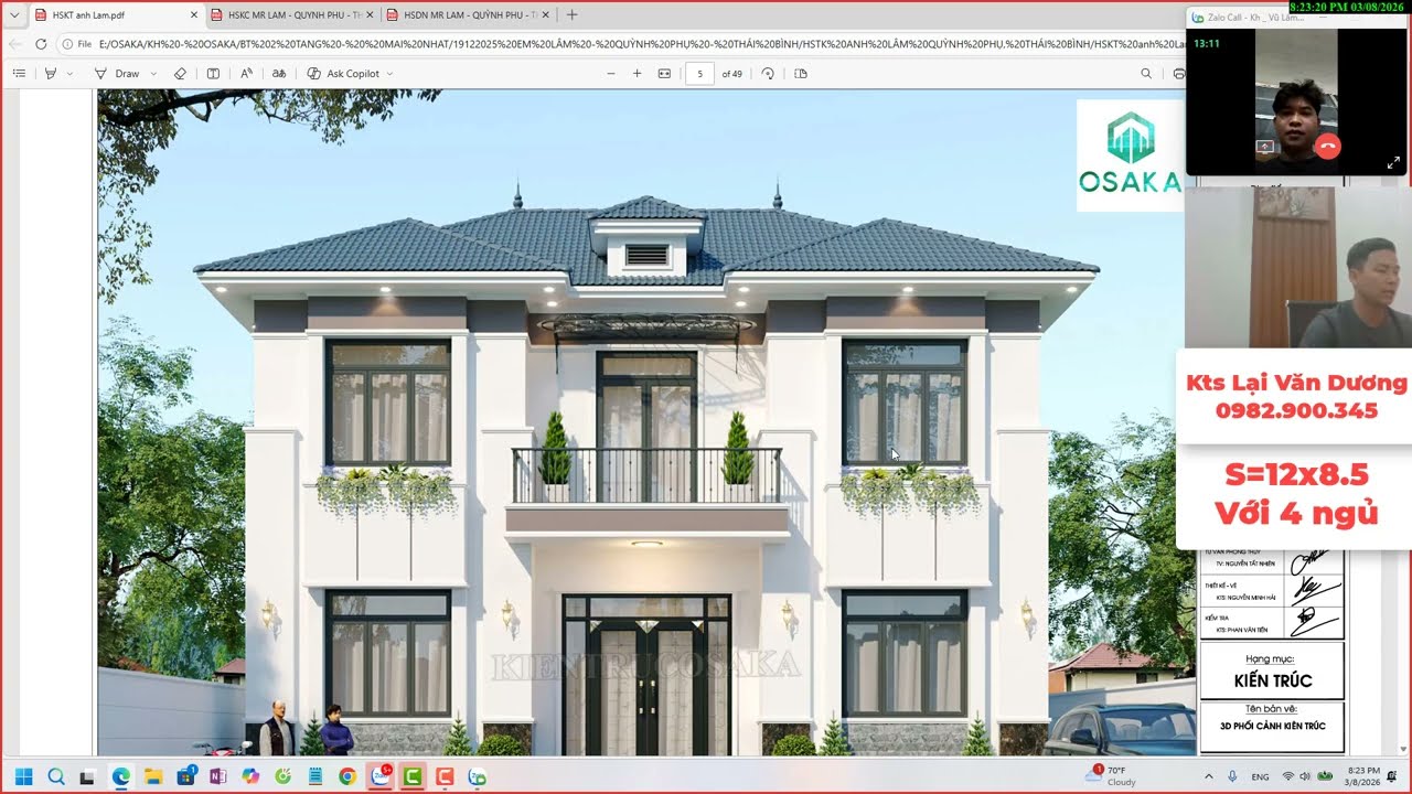 NHÀ 2 TẦNG MÁI NHẬT S=12x8 5 VỚI 5 NGỦ