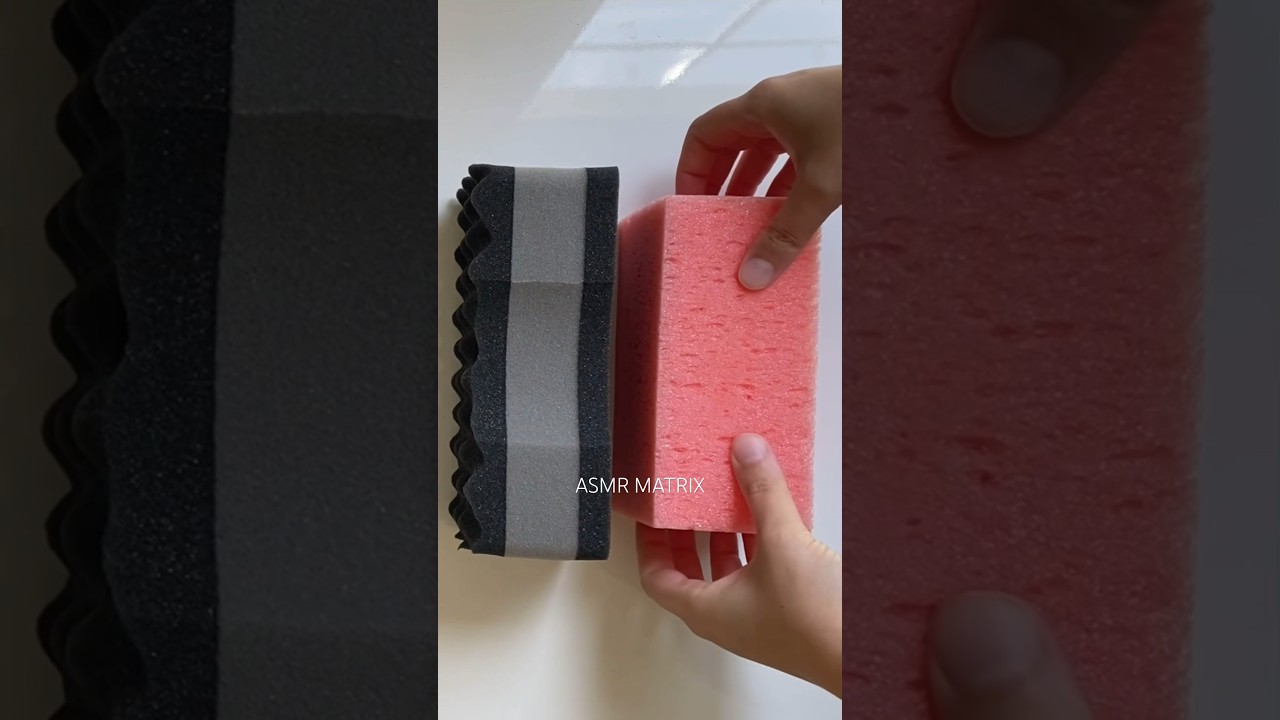 ASMR dry car sponge scratching / ripping in full video #satisfying