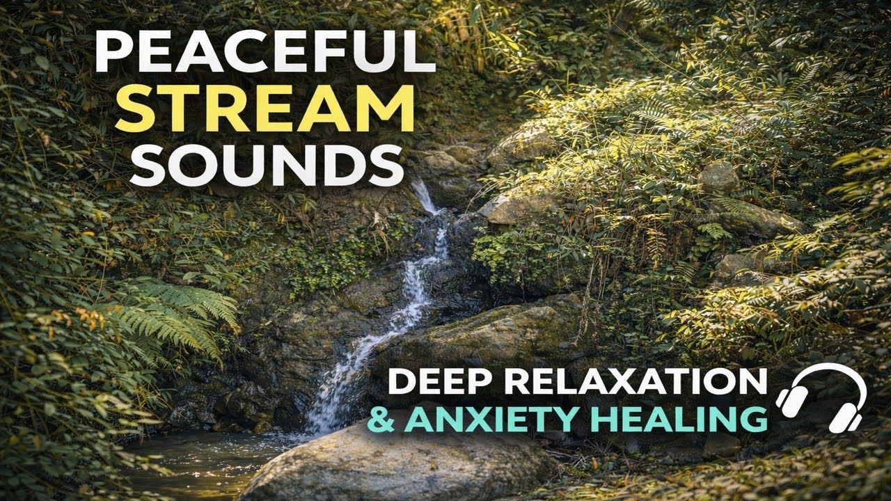Peaceful Flowing Stream Sounds 🎧 | Deep Relaxation & Anxiety Healing