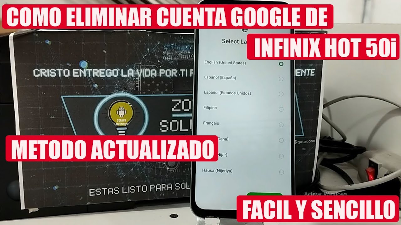 COMO ELIMINAR CUENTA GOOGLE INFINIX HOT 50i (METODO ACTUALIZADO) GRATUITO