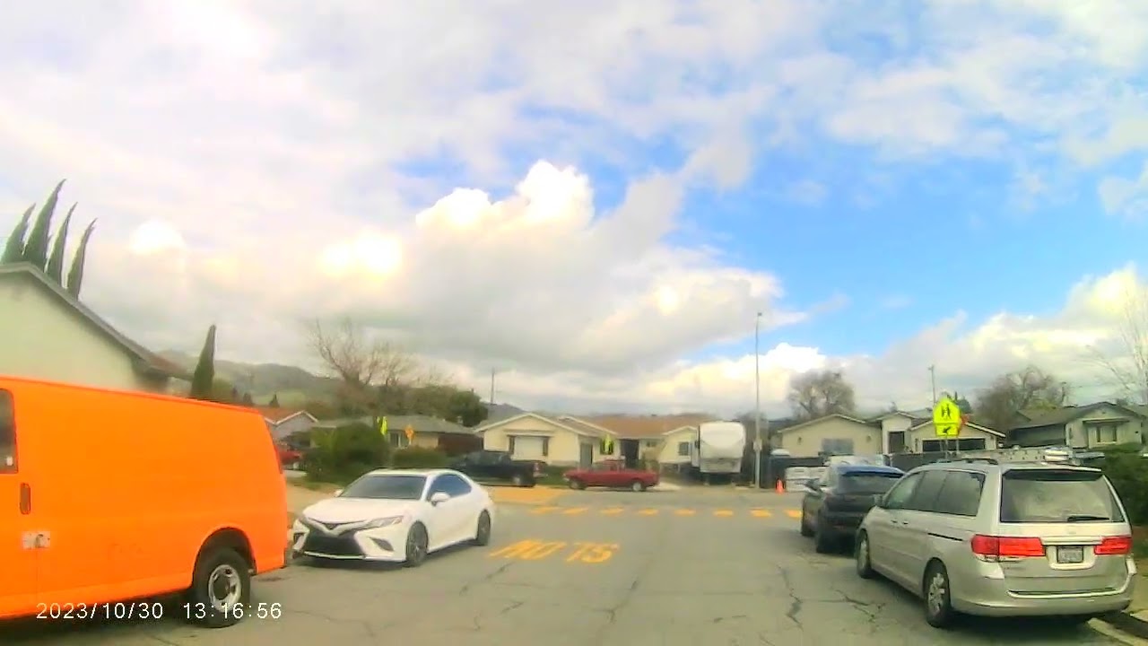 Weekday cloudy, cold and wind weather in California, USA
