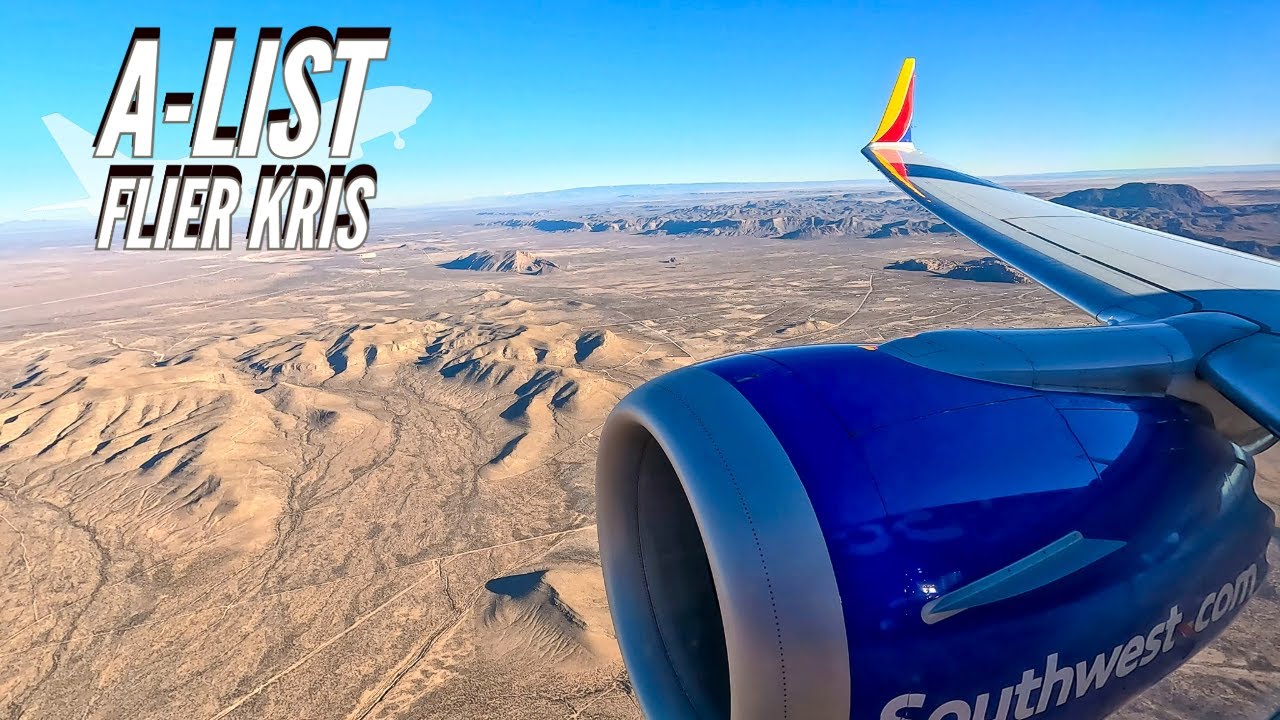 Hueco Mountains  - Landing In El Paso, TX (ELP) - Southwest Airlines 737 MAX 8 [4K]
