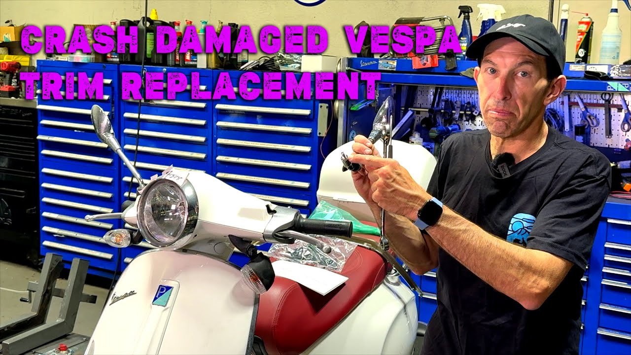 Crash Damaged Vespa Primavera Trim Replacement