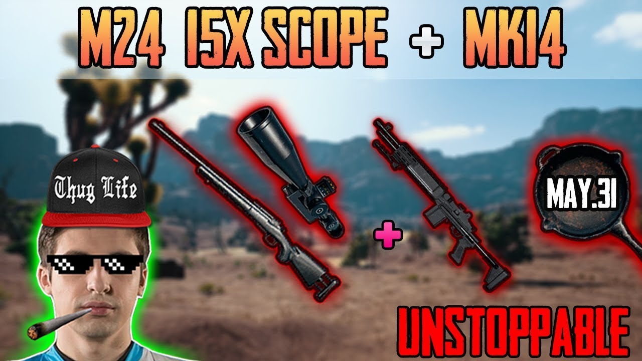 M24 15x + MK14 - Shroud 20 kills SOLO FPP [May-31] - PUBG HIGHLIGHTS TOP 1 #116