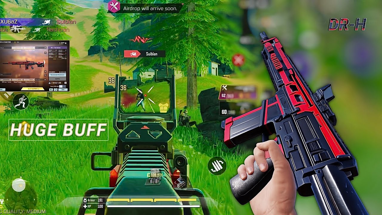 NO RECOIL in LONG RANGE + FAST KILLING | BEST DR-H GUNSMITH CODM BR | CODM BR GAMEPLAY 