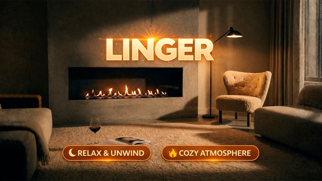 linger | ultra soft ambient piano & modern fireplace for a cozy evening
