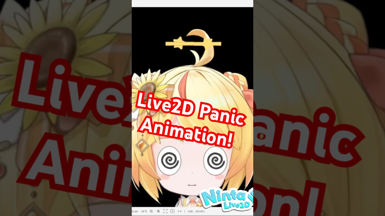 Анимация паники в Live2D! #vtuber #live2d #digitalart #vtubermodel