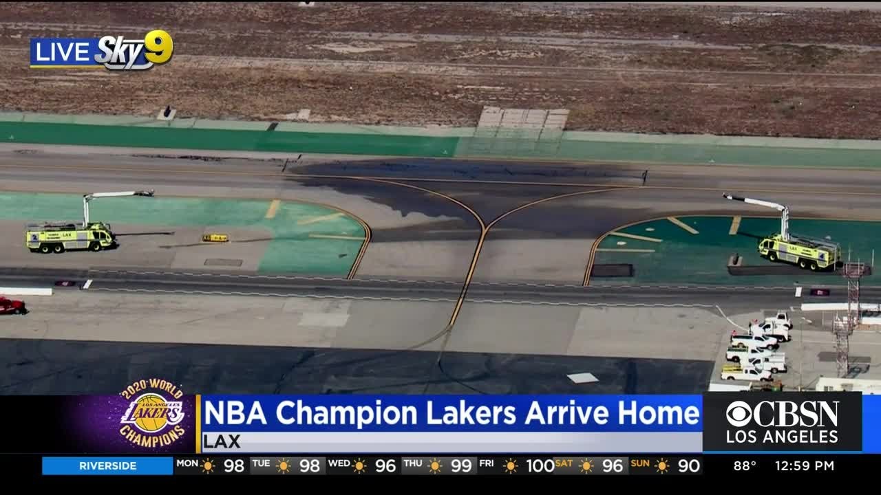 2020 NBA Champion Lakers Land At LAX